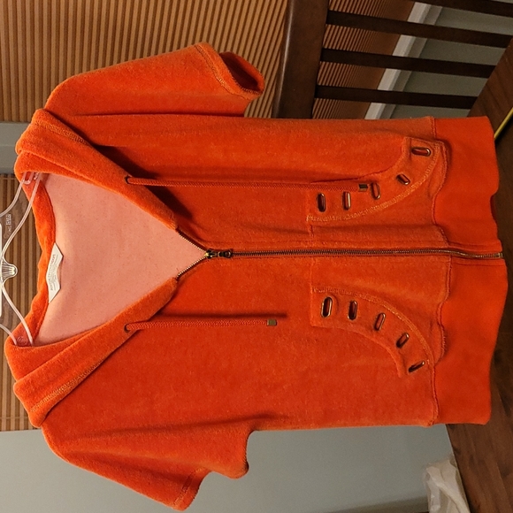 Boston Proper Jackets & Blazers - Boston Proper short sleeve hooded sport jacket. Size XS,  Coral (orange tint)